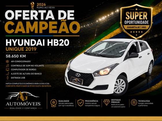 HYUNDAI HB20 1.0 UNIQUE 12V FLEX 4P MANUAL